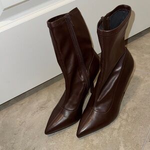 Dark Brown Heeled Boots